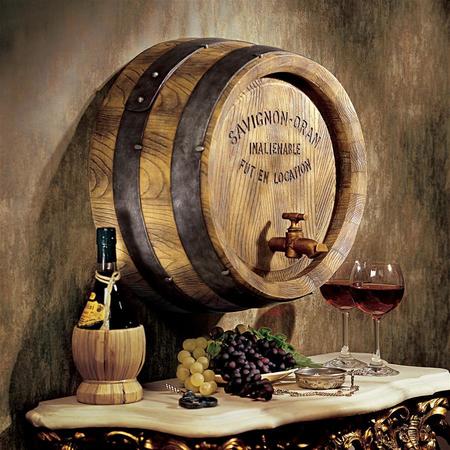 DESIGN TOSCANO French Wine Barrel Wall Sculpture NG32903